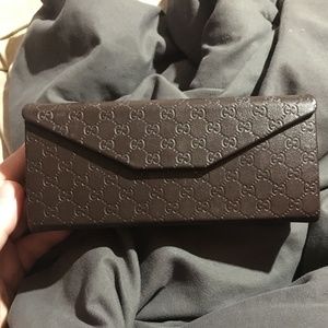 Authentic leather Gucci glasses case